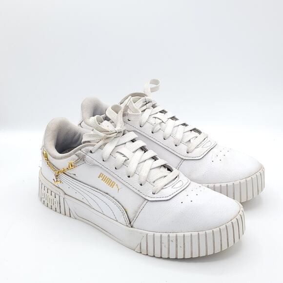 Puma carina 391732-01 white gold womens size 7.5 - Picture 2 of 10